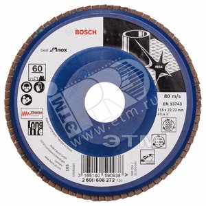 Круг лепестк нерж 115мм P60 B.f.inox - BOSCH