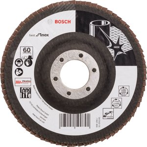 Круг лепестковый нержавеющая сталь 125мм P80 Best for Inox (2.608.608.278) - BOSCH