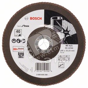 Круг лепестк нерж 180мм P40 B.f.inox - BOSCH