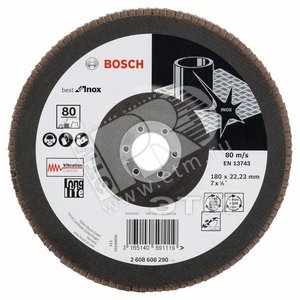 Круг лепестк нерж 180мм P80 B.f.inox - BOSCH