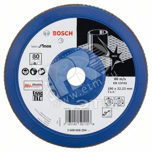 Круг лепестк нерж 180мм P80 B.f.inox - BOSCH