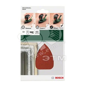 5 ШЛИФЛИСТОВ  95x135 ММ К 180 Д. - BOSCH