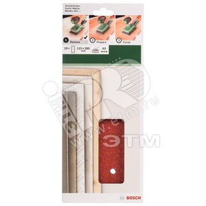 10 ШЛИФЛИСТОВ   115x280 ММ К 60 Д. - BOSCH