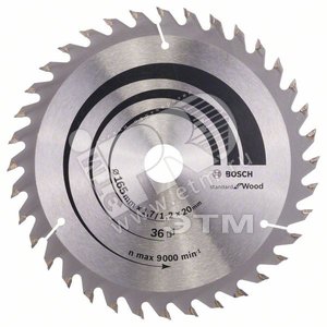 Пильный диск Optiline Wood 165х20 мм 36WZ | 2608642602 | BOSCH