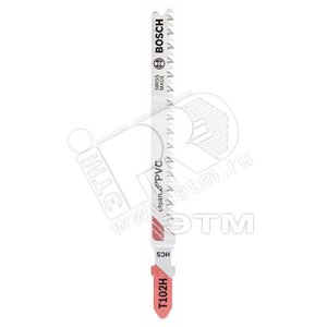 Пилки для лобзика 5шт T 102 H Clean for PVC, HCS | 2608667446 | BOSCH