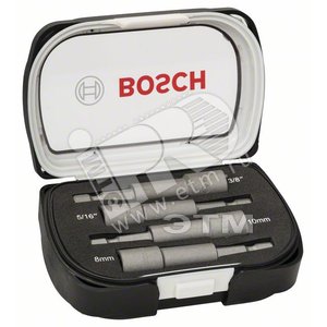 Набор 4 торц ключа с хвост 1/4 HEX - BOSCH