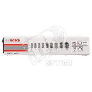 Набор торцевых ключей 6-14мм 1/4 25мм (9шт) (2.608.551.096) - BOSCH