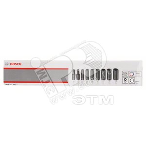 Набор 9 ударных головок 10-27мм, 1/2", 77мм | 2608551101 | BOSCH - BOSCH