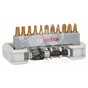 Набор бит-12 PH/PZ/T + быстросменный держатель (2.608.522.126) - BOSCH