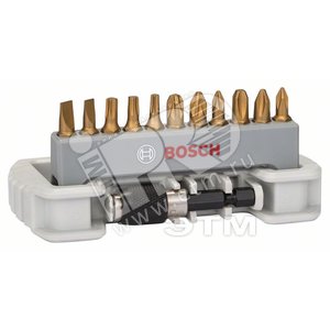 Набор бит-12 PH/PZ1/T/S + быстросменный держатель (2.608.522.127) - BOSCH