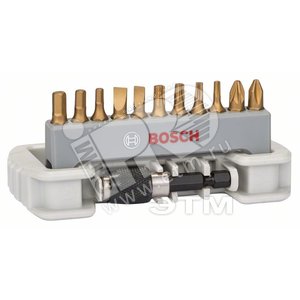 Набор бит-12 PH/PZ/T/S/HEX + быстрая смена с держателем (2.608.522.128) - BOSCH