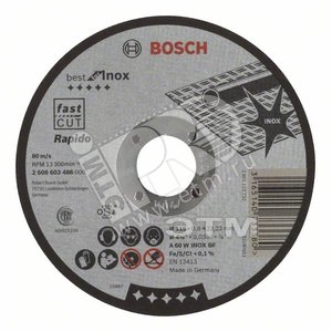 Отрезной круг Best for INOX 115x0,8мм, прямой | 2608603486 | BOSCH