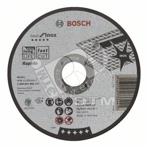 Круг отрезной Best по нержавеющей стали 125x1 прямой (2.608.603.492) - BOSCH