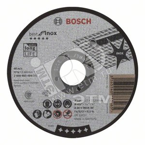 Отрезной круг Best for INOX 115x1,5мм, прямой | 2608603494 | BOSCH