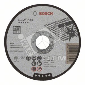 Отрезной круг Best по нержавейке 125x1,5, прямой - BOSCH