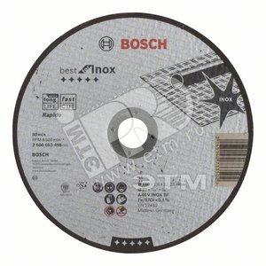 Круг отрезной Best по нержавеющей стали 180x1.6 прямой (2.608.603.498) - BOSCH