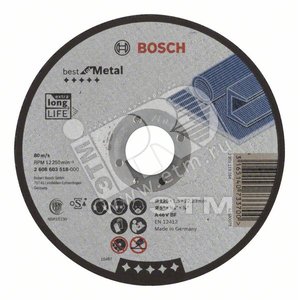 Отрезной круг Best по металлу 125x1,5, прямой - BOSCH