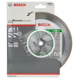 Диск алмазный Best for Ceramic Extraclean Turbo 180x22.23мм (2.608.603.596) - BOSCH