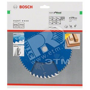 Цирк диск Expert for Wood 170x30x2.6/1.6x40T - BOSCH