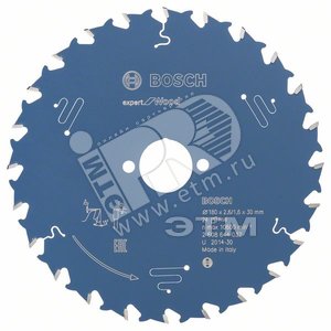 Цирк диск Expert for Wood 180x30x2.6/1.6x24T - BOSCH