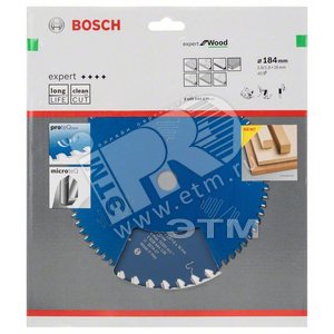 Цирк диск Expert for Wood 184x16x2.6/1.6x40T - BOSCH