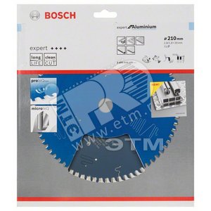 Цирк диск Expert for Aluminium 210x30x2.8/1.8x72T - BOSCH