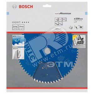 Цирк диск Expert for Aluminium 230x30x2.8/1.8x64T - BOSCH