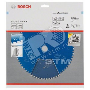 Цирк диск Expert for Aluminium 216x30x2.6/1.8x64T - BOSCH