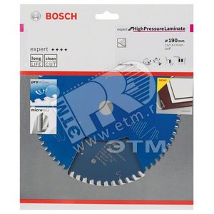Цирк диск Expert for HPLam 190x20x2.6/1.6x56T - BOSCH