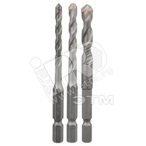 Набор сверл HEX-9 Ceramic 5/6/8 мм, 3 шт - BOSCH