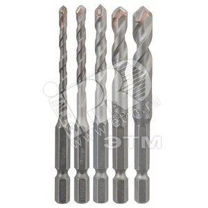 Набор сверл HEX-9 Ceramic 4-10 мм, 5 шт. - BOSCH