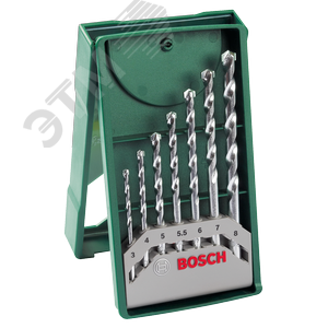 Набор сверл по камню 7 шт Mini X-Line D3-8 | 2607019581 | BOSCH - BOSCH