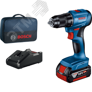 Дрель-шуруповерт аккумуляторная GSR 185-LI 18В, 50 Нм, сумка (1х4 Ач) - BOSCH