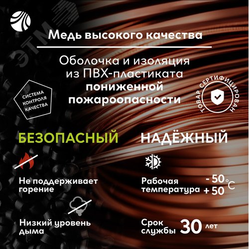 Кабель силовой ВВГнг(А) 2х2.5пл -0.66ТРТС - фото 5