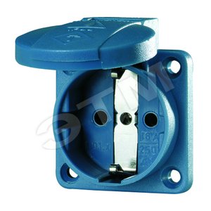 Розетка панельная 16А 2Р+E SCHUKO голубая 230В    IP54 11011S (11011S) - Mennekes