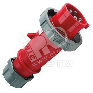 Вилка каб 16А 3Р+E IP67  AM-TOP 20764 MENN