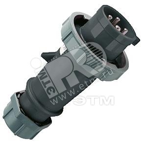 Вилка кабельная 16А 3Р+E IP67 AM-TOP