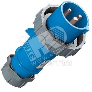 Вилка кабельная 16А 2Р+E IP67 AM-TOP