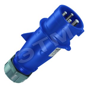 Вилка каб 16А 3Р+E IP44  AM-TOP 22262 MENN