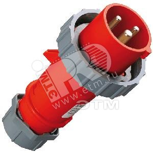 Вилка кабельная 16А 2Р+E IP67 AM-TOP