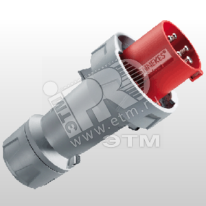 Вилка каб 125А 3Р+N+E IР67 перен 400В 3381 AM-TOP - Mennekes