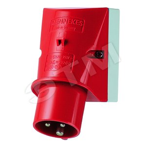 Вилка настенная приборная 32А 2Р+E IP44 (345)