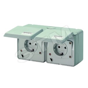 Розетка настенная двойная SCHUKO IP44 (4235)
