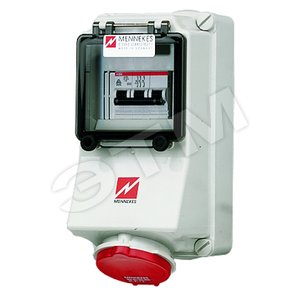 Роз-ка наст. с автоматом 32А 3Р+E IP44 5014 MENN