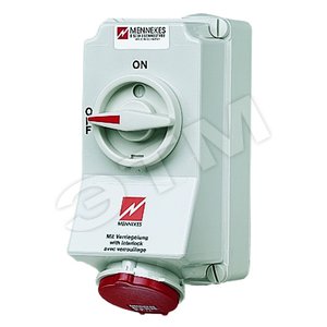 Розетка настенная механическая блокировка DUO 16А 3Р+E IP44