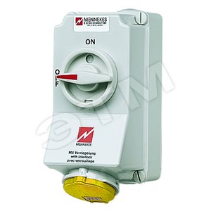 Розетка настенная механическая блокировка DUO 32А 2Р+E IP44 (5743A)