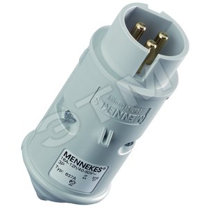 Вилка каб 16А 2Р+E  IP44   637A MENN