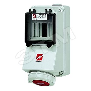 Розетка настенная отсек для модульных устройств 32А 3Р+N+E IP67 - Mennekes