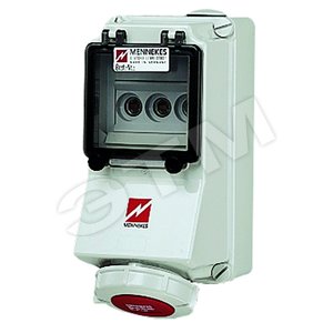 Розетка настенная держатель предохранителей 16А 3Р+N+E IP67 (7134) - Mennekes