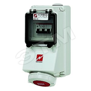 Розетка настенная автоматический выключатель 32А 3Р+N+E IP67